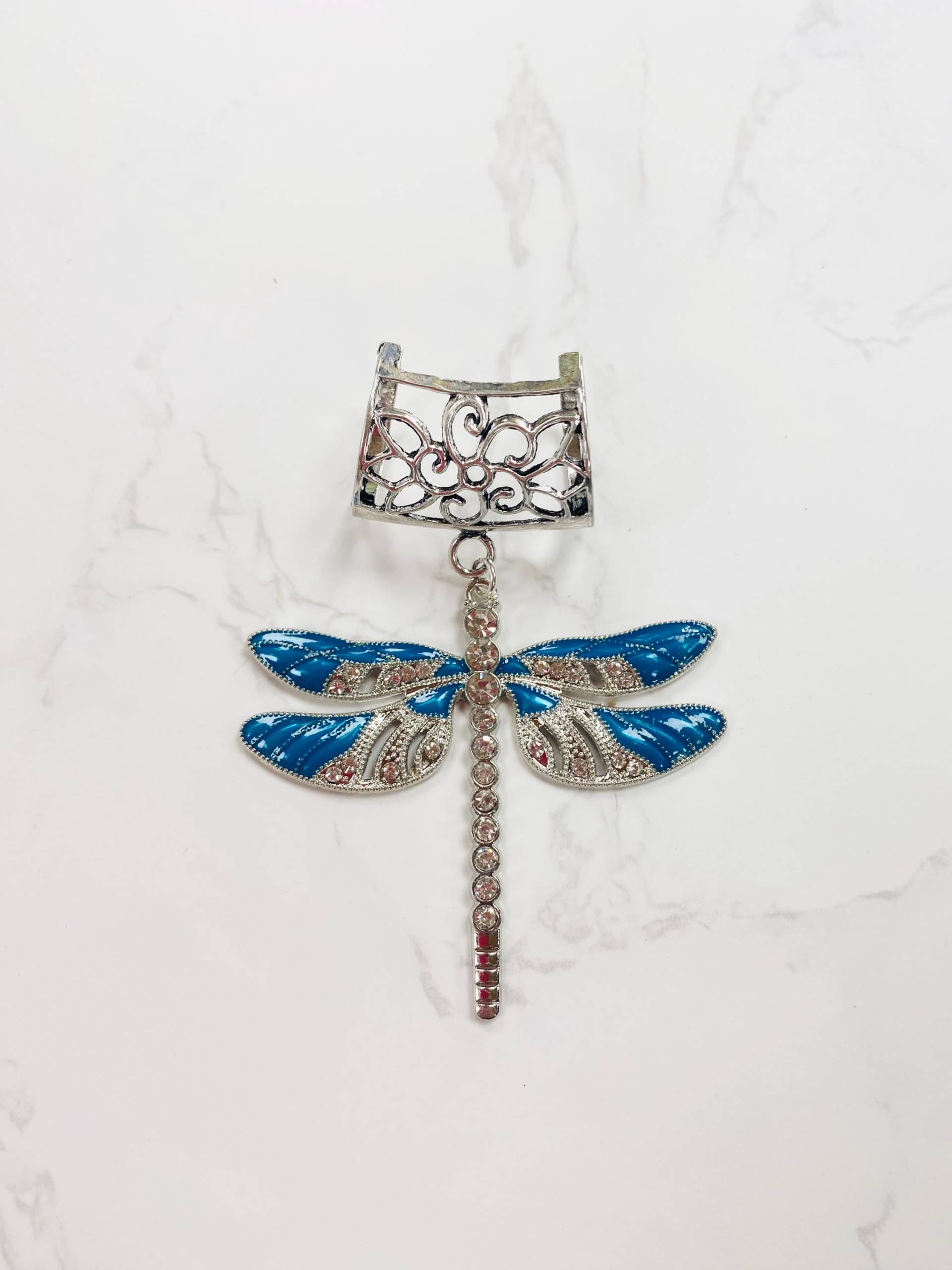 Türkis Libelle Schal Anhänger Silber Anhänger, Schmuck von DianaSianCrafts