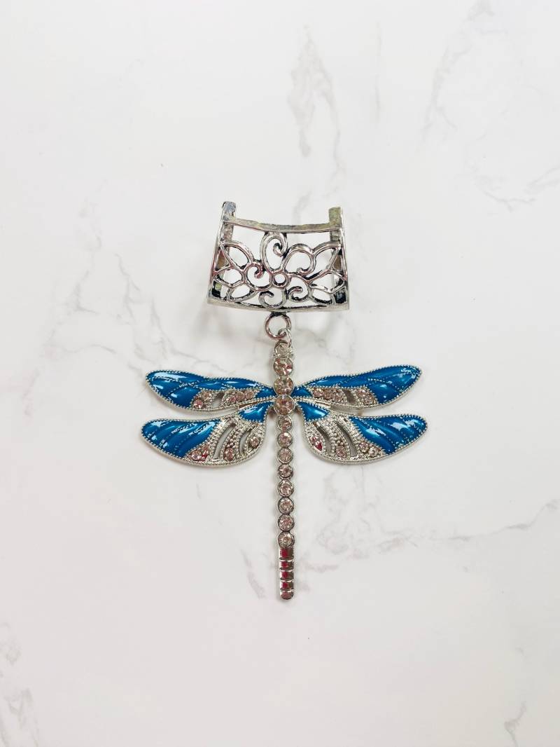 Türkis Libelle Schal Anhänger Silber Anhänger, Schmuck von DianaSianCrafts