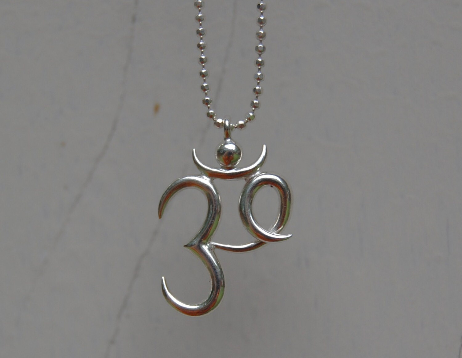Silber Om Halskette Silber Om Halskette von DiannaBDesigns