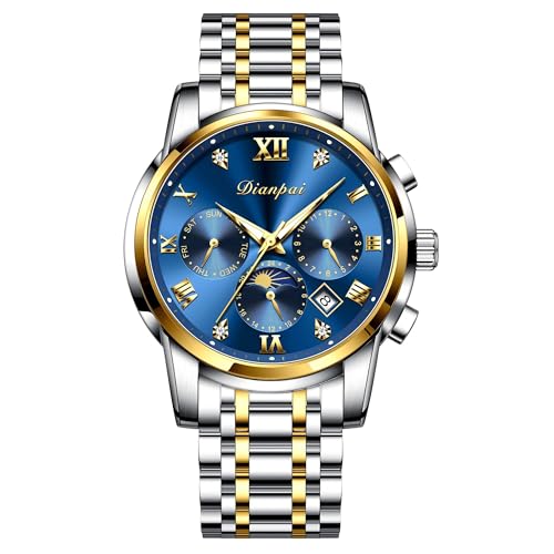 Dianpai Luxury Multi Functional Men's Mechanical Watch Fully Automatic Men's Stainless Steel Night Light Waterproof Fashion Trend Watch 8601 von Dianpai