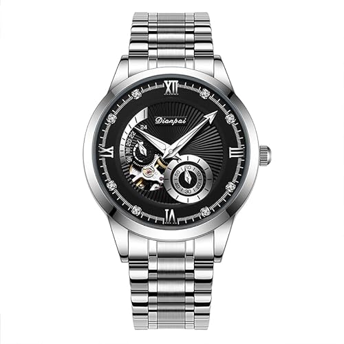 Dianpai New Black Warrior Vollautomatische mechanische Uhr für Herren, hohles Edelstahl-Nachtlicht, wasserdicht, trendige Uhr, Schwarz Dianpai New Black Warrior Vollautomatische mechanische Uhr für Herren, hohles Edelstahl-Nachtlicht, wasserdicht, trendige Uhr, Schwarz von Dianpai