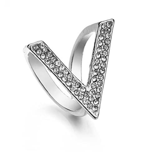 Frauen Schmuck Schal Wrap Ring Rhinestone Diamant Geschenk Schnalle Pin Clip Halter Ringe Zubehör von Dianzan