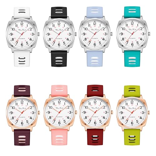 Diaofendi Wasserdichte Krankenschwesteruhr für medizinische Fachkräfte, Damen und Herren, 24 Stunden mit Sekundenzeiger, Militärzeit, leicht ablesbares Zifferblatt, Personalisiert-A-Casual, Casual von Diaofendi