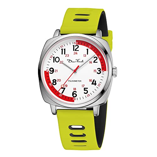 Diaofendi wasserdichte Krankenschwesteruhr für medizinisches Fachpersonal, Damen und Herren, 24 Stunden mit Sekundenzeiger, Militärzeit, leicht ablesbares Zifferblatt von Diaofendi