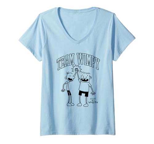 Damen Diary of a Wimpy Kid Team Wimpy High Five Funny T-Shirt mit V-Ausschnitt von Diary of a Wimpy Kid
