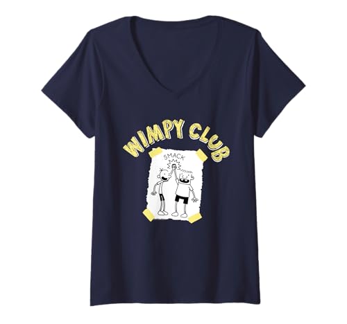 Damen Diary of a Wimpy Kid Wimpy Club High Five Sketch Funny T-Shirt mit V-Ausschnitt von Diary of a Wimpy Kid
