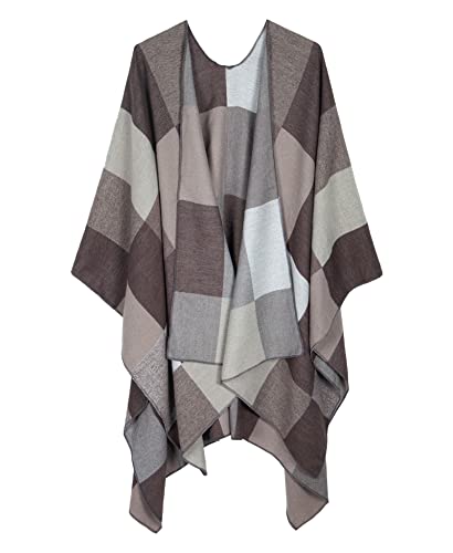 DiaryLook Damen Poncho Schal Winter Cardigan Übergroße Cape Elegant Poncho Für Frauen Umhang Damen Warm Geschenk Für Mutter von DiaryLook