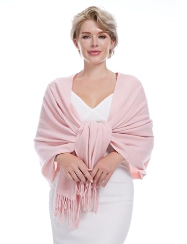 DiaryLook Kaschmir Schal Damen Winter Warm abendkleid Pashmina Schals tücher für Frauen Blanket Scarf Babyrosa von DiaryLook