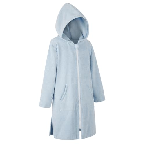 DiaryLook Kinder Badeponcho mit Reißverschluss – Schnelltrocknender Umkleideumhang & Poncho Handtuch für Schwimmbad und Strand, Schwimmponcho für Jungen & Mädchen,5-7 Jahre von DiaryLook