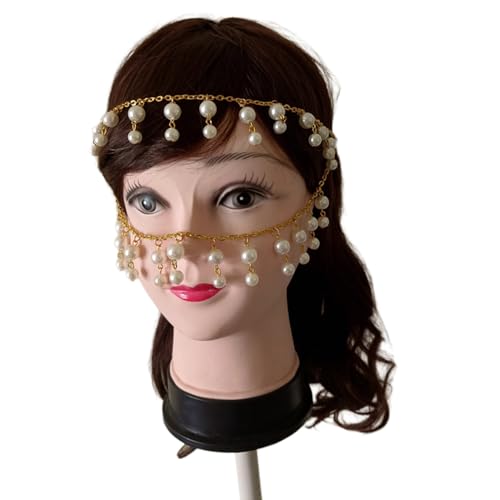 Acryl Anhänger Haarschmuck Trendige Perlen Kopfkappe Dekoration Exquisiter Haarschmuck Kopfkette Charm Für Frauen Haarschmuck von Diarypiece