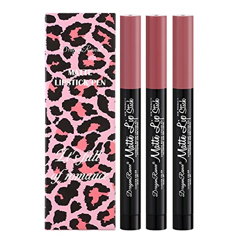 Automatisch Rotierender Lipliner Stift Mattierter Lippenstift Langanhaltend Feuchtigkeitsspendende Lippen Glänzender Lipliner Weibliches Make Up Kosmetik 3 X Lipgloss Pigment Für Frauen von Diarypiece