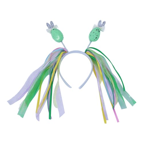 Diarypiece Bunte Ostereier-Haarreifen für Damen, Oster-Stirnband, Make-up-Stirnband für Ostern, Karneval, Cosplay, Haar-Tiaras, Ostereier, geknotetes Stirnband von Diarypiece