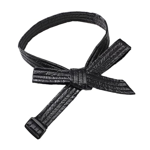 Diarypiece Damen Puffer Daunenmantel Gürtel Übermantel Taillengürtel Daunenmantel Gürtel Ersatz, glänzend schwarz, Adjustable size von Diarypiece