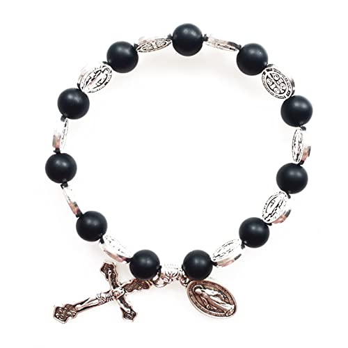 Diarypiece Damen-Stretch-Armbänder für Kreuz, religiöser Schmuck, christliches Geschenk für B von Diarypiece