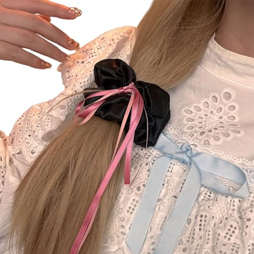 Elegante Haargummis mit Schleife, elastisches Haarseil, weiches Haarseil, Federband, elastisches Haarband für Mädchen, Zöpfe, Haarseil für Mädchen, Haarseil für Zöpfe, Pferdeschwanz, Haarseil für von Diarypiece