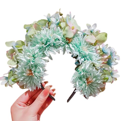 Ethnische Braut Stirnband Haarkranz Blumen Hochzeit Blumen Stirnband Doppelseitiges Haarband Haarschmuck Geburtstag Haarschmuck von Diarypiece