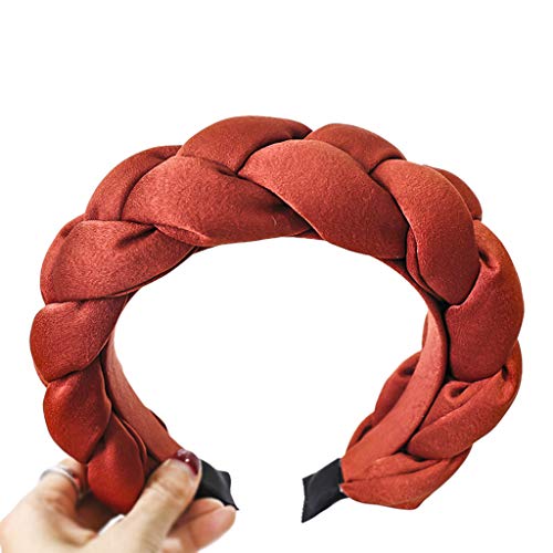 Geflochtenes Breites Stirnband Für Damen Verdickt Mit Schwamm Gepolstert Haarreifen Samt Modisch Vintage Für Damen Und Mädchen Kristall Glitzer Breites Stirnband Handgefertigt Mit Schwamm von Diarypiece