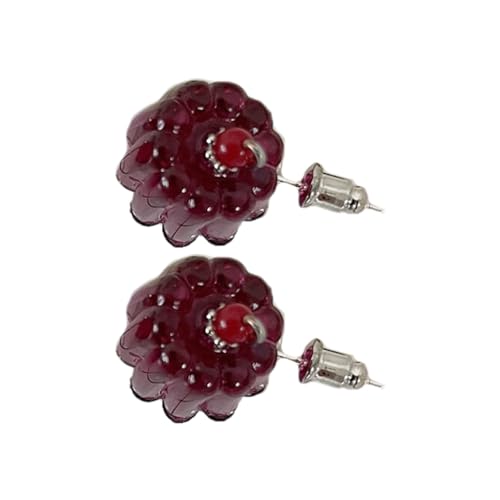 Kreative Jelly Pudding-Kirschringe, personalisierte Ohrringe, Ohrstecker, Schmuck, Geschenk für Frauen und Mädchen, Hochzeits-Party-Dekoration, Earrings, Acryl von Diarypiece