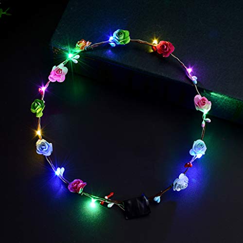 LED-Stirnband für Damen und Mädchen, blinkend, Party-Haarkranz, Weihnachtskränze für Haustür und draußen von Diarypiece