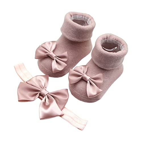 Schleifen Stirnband Und Kurze Socken Für Babys Unisex Jungen Und Mädchen Niedlicher Kopfschmuck Rutschfeste Bodensocken Geschlechtsneutrale Accessoires Baby Accessoires Für Mädchen von Diarypiece