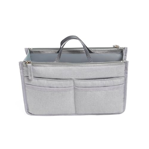 Tragbare Einsatztasche Organizer Aufbewahrungstasche mit Reißverschlüssen, großes Fassungsvermögen für Make-up und Hautpflege, Damen-Make-up-Tasche von Diarypiece