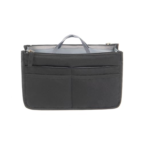 Tragbare Einsatztasche Organizer Aufbewahrungstasche mit Reißverschlüssen, großes Fassungsvermögen für Make-up und Hautpflege, Damen-Make-up-Tasche von Diarypiece