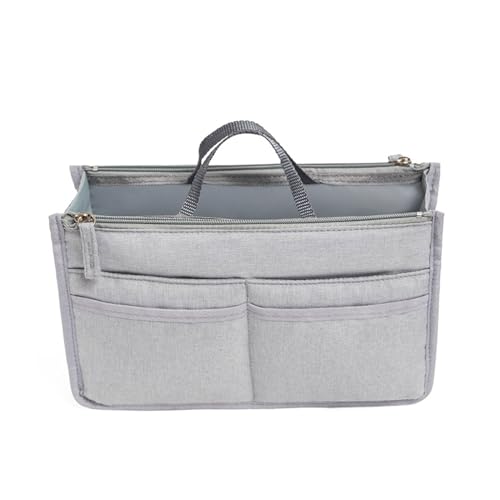 Tragbare Einsatztasche Organizer Aufbewahrungstasche mit Reißverschlüssen, großes Fassungsvermögen für Make-up und Hautpflege, Damen-Make-up-Tasche von Diarypiece