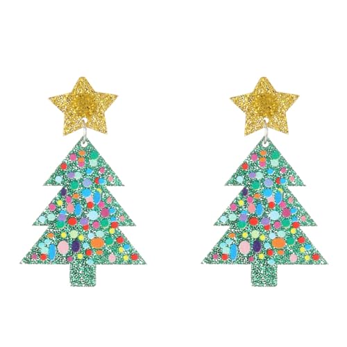 Weihnachts-Acryl-Ohrringe, Baum, Alpakas, Kaktus, Dinosaurier, baumelnde Ohrringe, einfache Tropfen-Ohrringe, Statement-Schmuck für Frauen, Acryl von Diarypiece