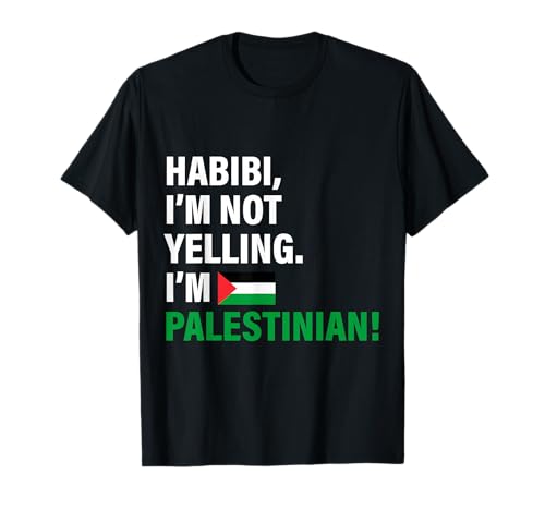 Habibi I'm Palestinian Lustiges Geschenk für Männer Frauen Kinder T-Shirt von Diaspora Funny