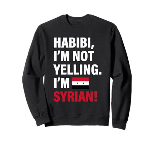 Habibi I'm Syrian Lustiges Geschenk für Männer Frauen Kinder Sweatshirt von Diaspora Funny