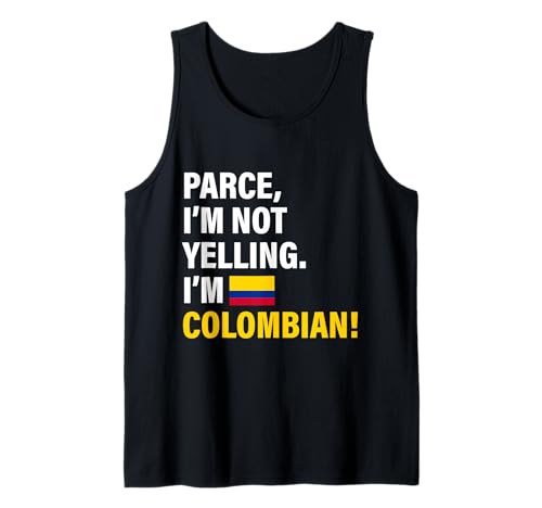Parce I'm Colombian Lustiges Geschenk für Männer Frauen Kinder Tank Top von Diaspora Funny