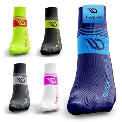 Laufsocken RUNICKS für Damen und Herren (2 Paar) - Sportsocken für Winter und Sommer zum Joggen - Fitnesssocken gegen Druckstellen und Schweißfüße von Diasports