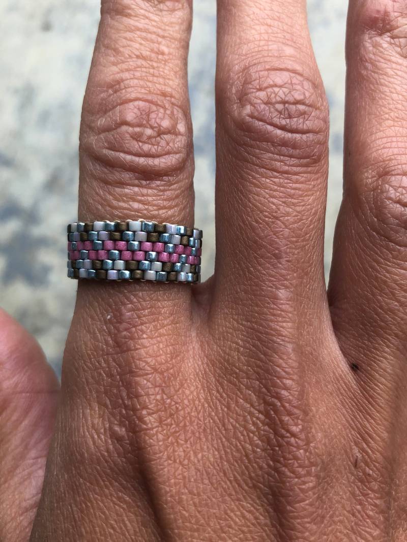 Mosaik Pullover Ring Mosaik Pullover Ring von DiatomDeliSeedBeads