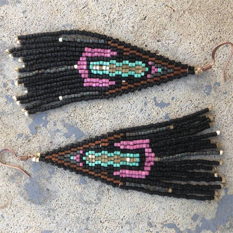 Pause Kaiyote Inspiriert Rocailles-Perlen-Ohrringe Pause Kaiyote Inspiriert Rocailles-Perlen-Ohrringe von DiatomDeliSeedBeads