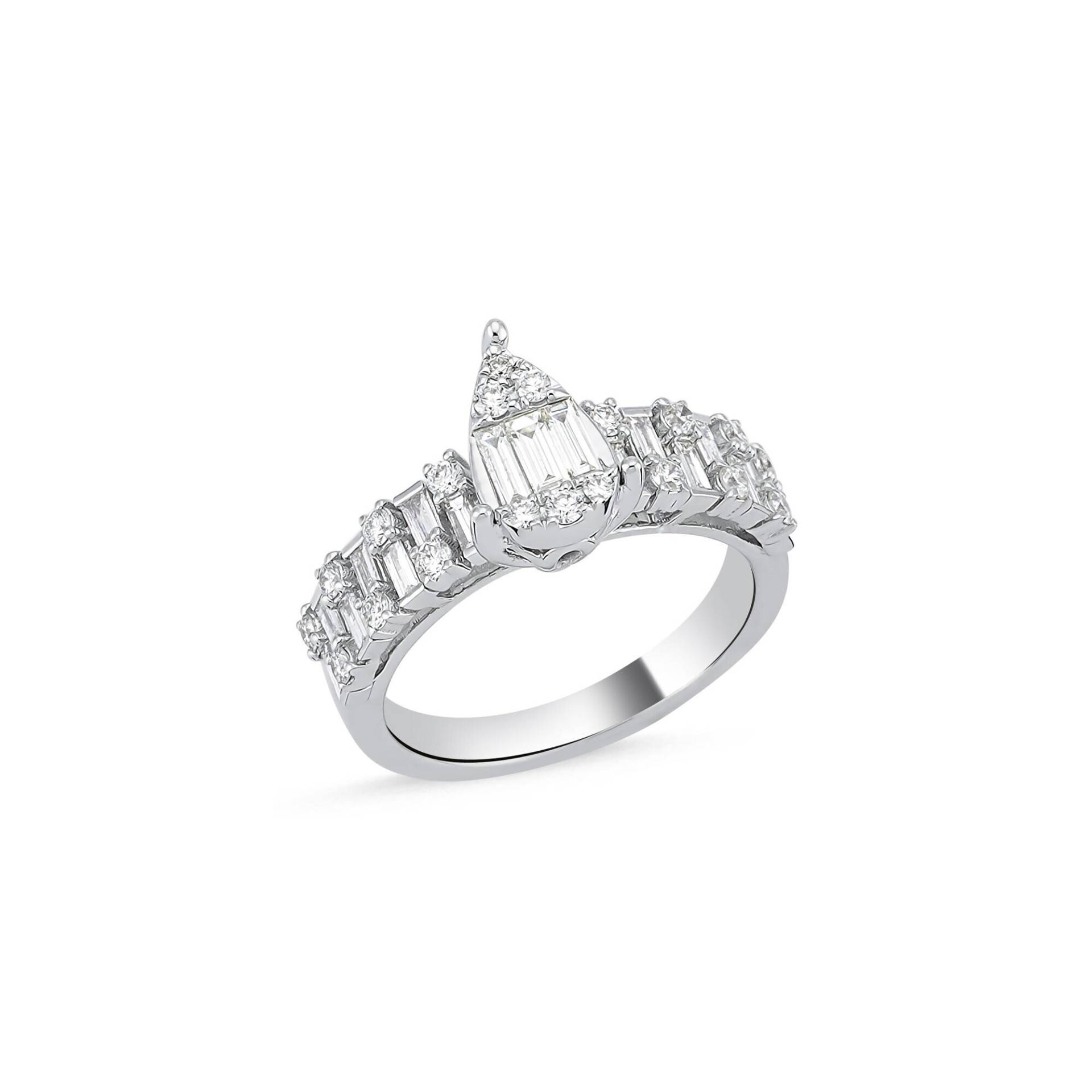 0, 85 Ct Naturdiamant-Ring Aus Massivem Gold Baguetteschliffring Braut-Verlobungsringe Einzigartige Diamant-Brautringe Jubiläumsringe von DiazJewelryCo