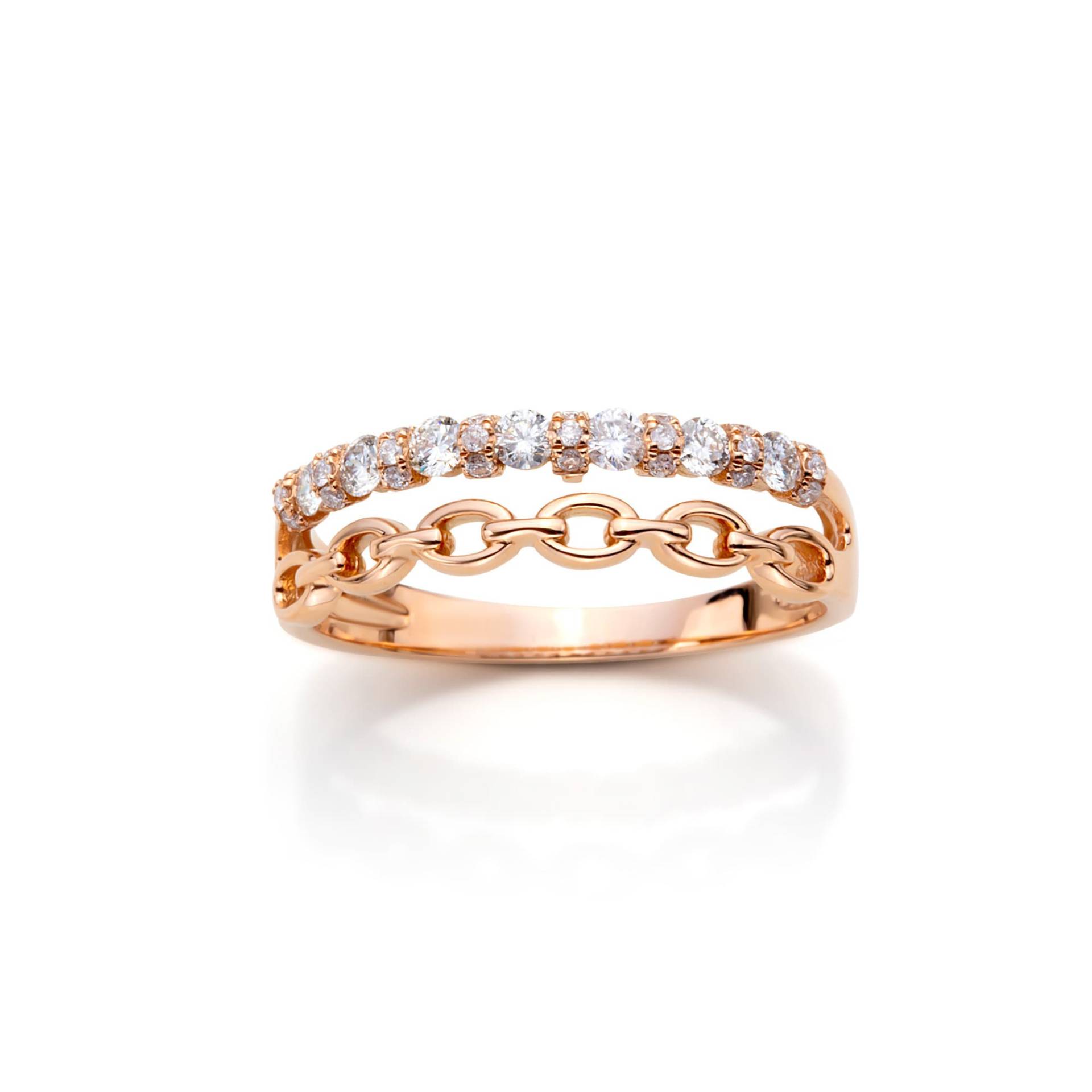 Diamant Halb Eternity Doppel Band Ring Ringe Ketten Gold Jubiläum von DiazJewelryCo