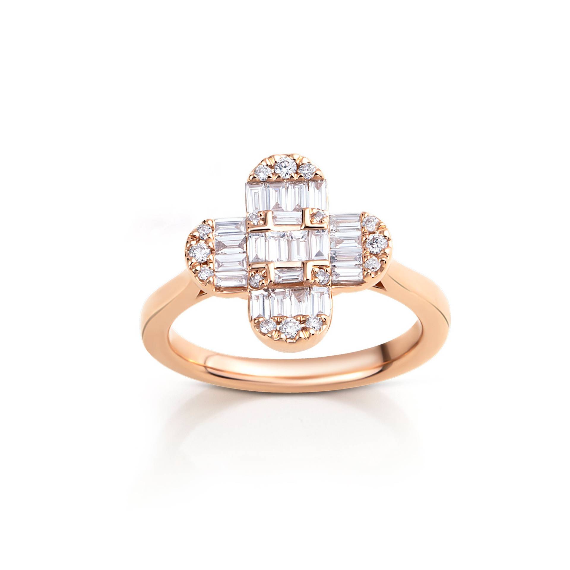 Echter Diamant Floral Cluster Ring Baguette Blume Vorschlag Verlobungsring Daisy Ringe Cocktail von DiazJewelryCo