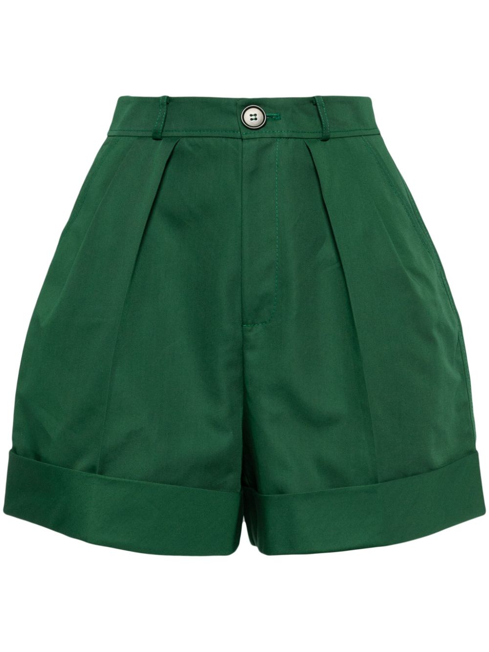 Dice Kayek Weite High-Waist-Shorts - Grün von Dice Kayek