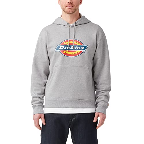 Dickies Herren Tricolor DWR Pullover Fleece Kapuzenpullover, Grau meliert, L von Dickies