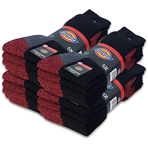 Dickies® CUSHIONED CREW Work Socks Herren Arbeitssocken Business Socken Strümpfe Größe 39-50 (39-42, 20 Paar Schwarz) von Dickies