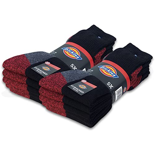 Dickies® CUSHIONED CREW Work Socks Herren Arbeitssocken Business Socken Strümpfe Größe 39-50 (39-42, 10 Paar Schwarz) von Dickies