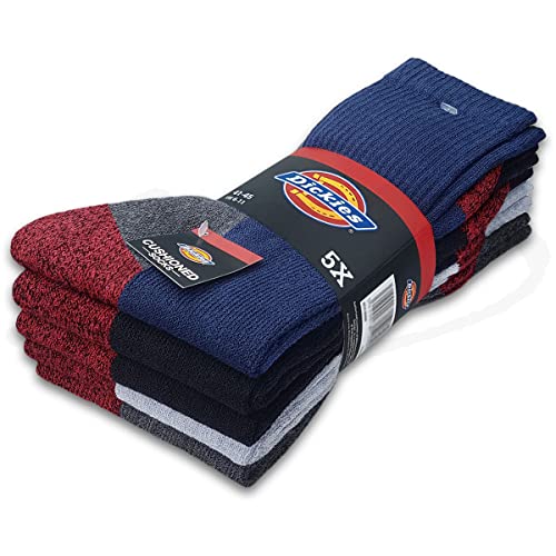 Dickies® CUSHIONED CREW Work Socks Herren Arbeitssocken Business Socken Strümpfe Größe 39-50 (39-42, 5 Paar Farbmix) von Dickies