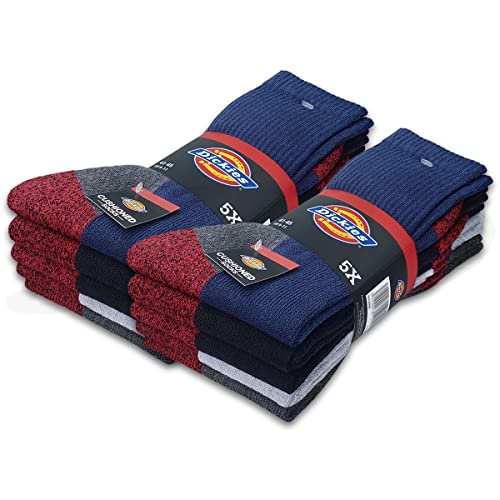 Dickies® CUSHIONED CREW Work Socks Herren Arbeitssocken Business Socken Strümpfe Größe 39-50 (41-45, 10 Paar Farbmix) von Dickies