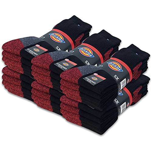 Dickies® CUSHIONED CREW Work Socks Herren Arbeitssocken Business Socken Strümpfe Größe 39-50 (46-50, 30 Paar Schwarz) von Dickies