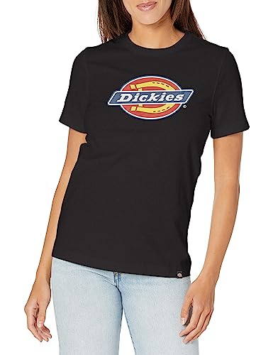Dickies, Damen, Dickies T-Shirt mit dreifarbigem Logo, schwer, für Damen, Schwarz, XL von Dickies
