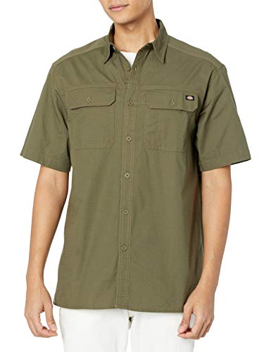 Dickies, Herren, Ripstop-Kurzarmhemd, legere Passform, MILITÄRGRÜN, M von Dickies