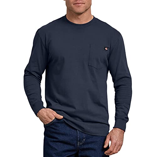 Dickies, Herren, Schweres Langarmshirt mit Tasche, legere Passform, DUNKELNAVAIR, S von Dickies