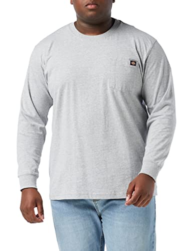 Dickies, Herren, Schweres Langarmshirt mit Tasche, legere Passform, Heather Grey, S von Dickies