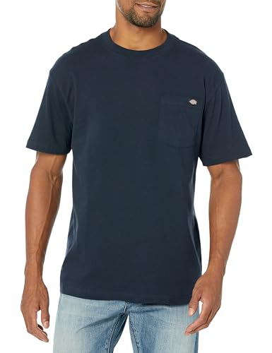 Dickies, Herren, T-Shirt mit Tasche im legeren Stil, NAVIABLAU, L von Dickies