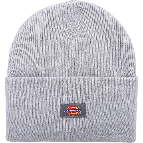 Dickies, Unisex, Umgeschlagene Acryl-Beanie-Mütze, Heather Grey, OS von Dickies